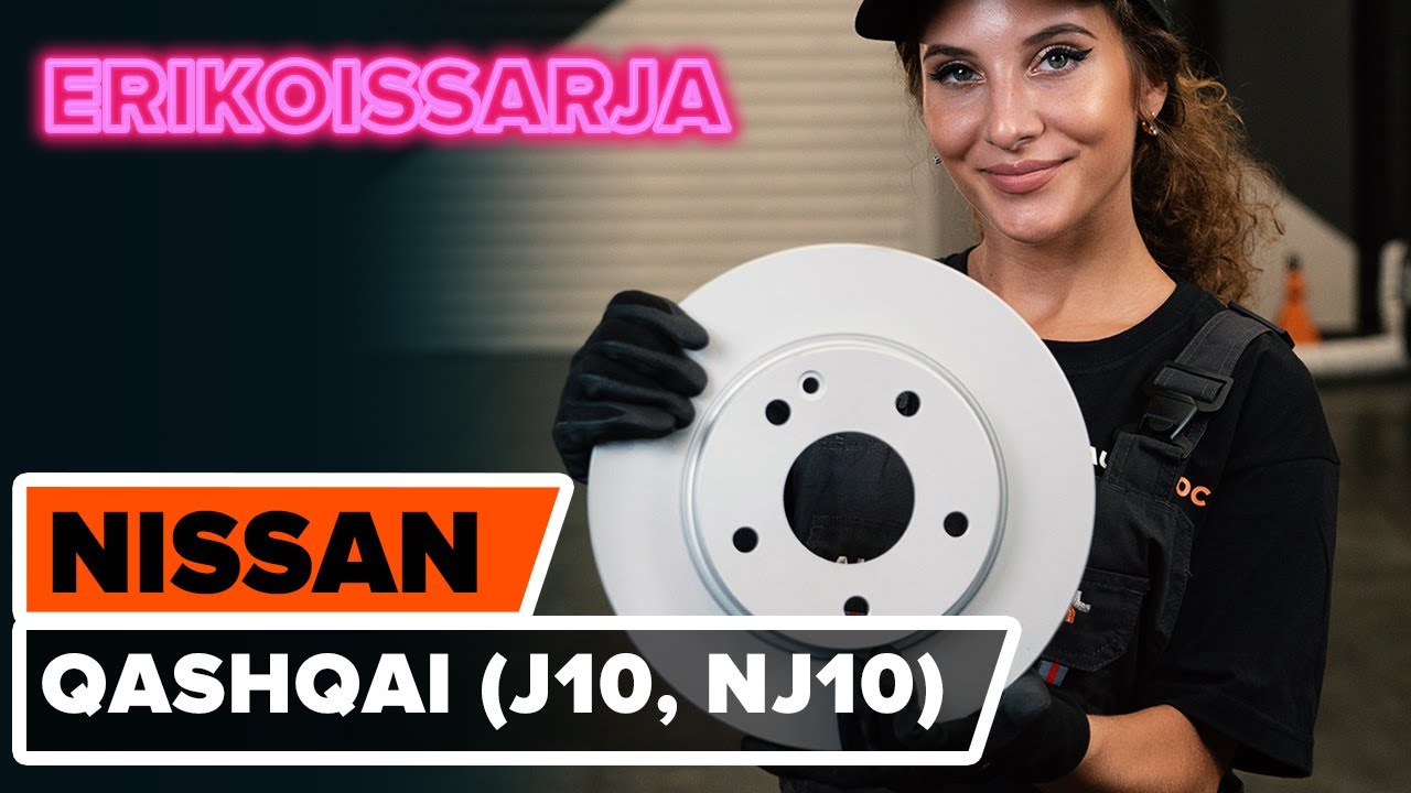 Kuinka vaihtaa jarrulevyt eteen Nissan Qashqai J10-autoon – vaihto-ohje