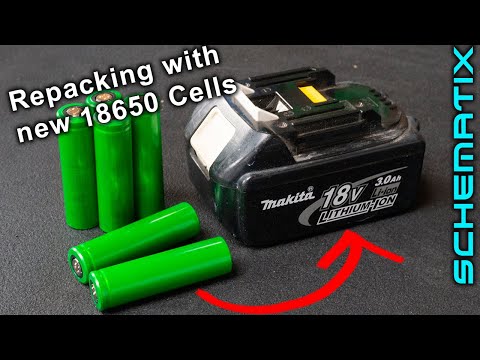 Repacking Makita 18v Lithium battery with New Cells (Save $$$'s)