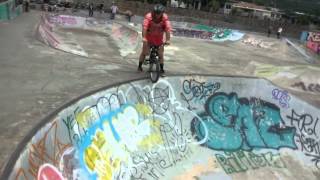 Tailtap over the six foot spine at Keolu Skatepark