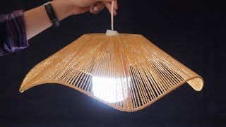 Chandelier weaving with raffia thread