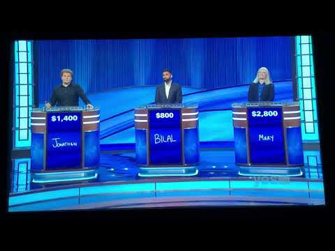Jeopardy, Jonathan Fisher Day 3 - Confusing wager on 1st Daily Double.....(10/13/21)
