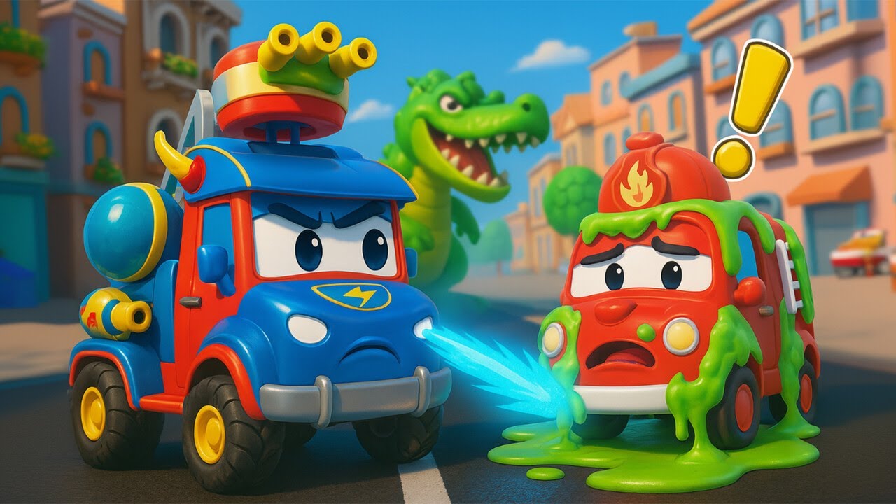 消防車が「スライム攻撃」を阻止！？| レスキュー隊