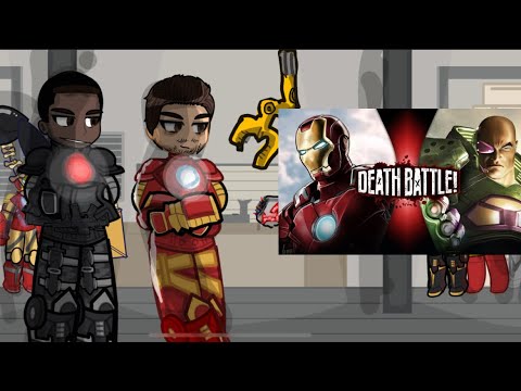 Avengers react to iron man vs lex Luther death battle @deathbattle 