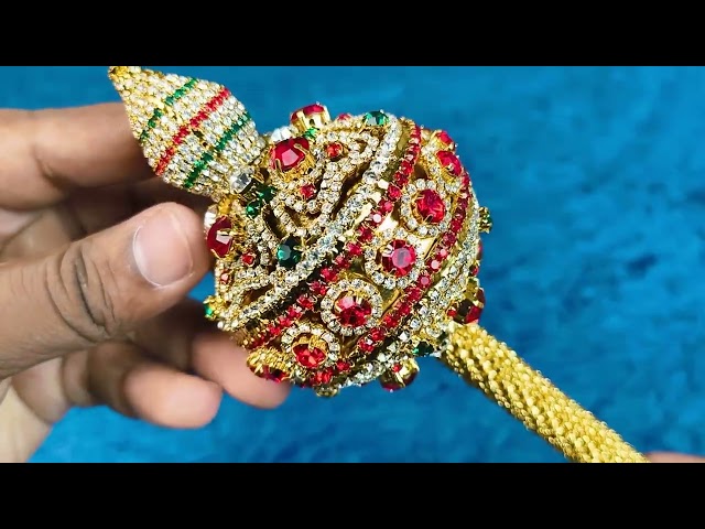 Mace (Gada) Weapon of the Gods & Goddess in Multi Stones  Work video