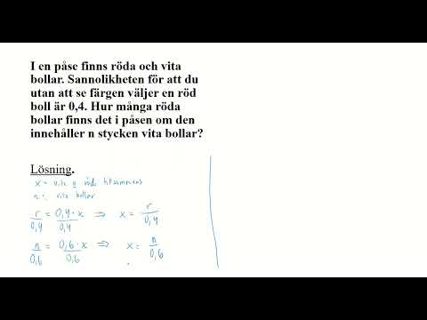 Sannolikhet med vita och röda bollar (A nivå)