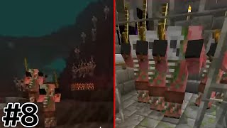 あり得ない数のピッグマンがゲートを超えて追いかけてくる衝撃映像 #8【マインクラフト】