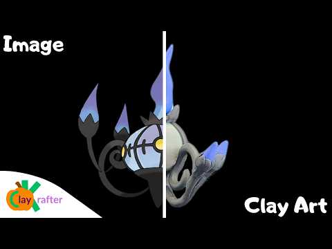 I made a Pokemon Chandelure out of clay | Pokemon Figures Making