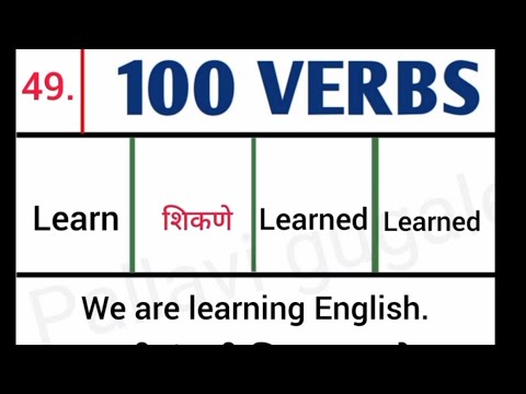 100 Verbs with 3 forms ...