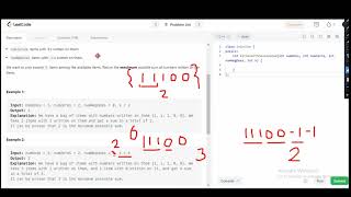 YouTube video '2600. K Items With the Maximum Sum | weekly-contest-338 | Leetcode'