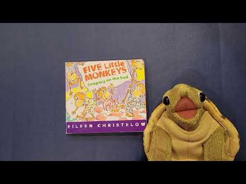 Five Little Monkeys Jumping On The Bed Children's Book Read By Turtle