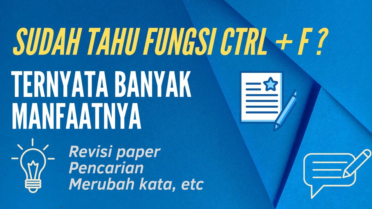Ternyata Ini Fungsi Ctrl + F, Banyak Manfaatnya #toturial #revisipaper#dosen