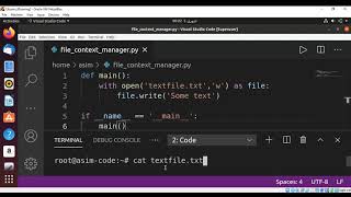 How to open a file with a context manager in Python
