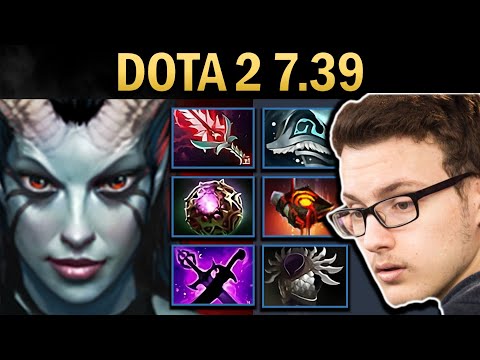 Queen of Pain Gameplay Miracle with Shivas and Orchid - Dota 7.39