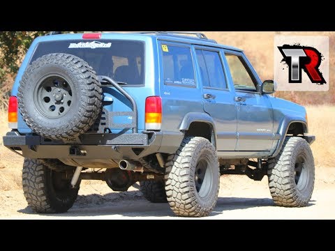 Jeep XJ Rear Bumper and Tire Carrier Install - Smittybilt XRC
