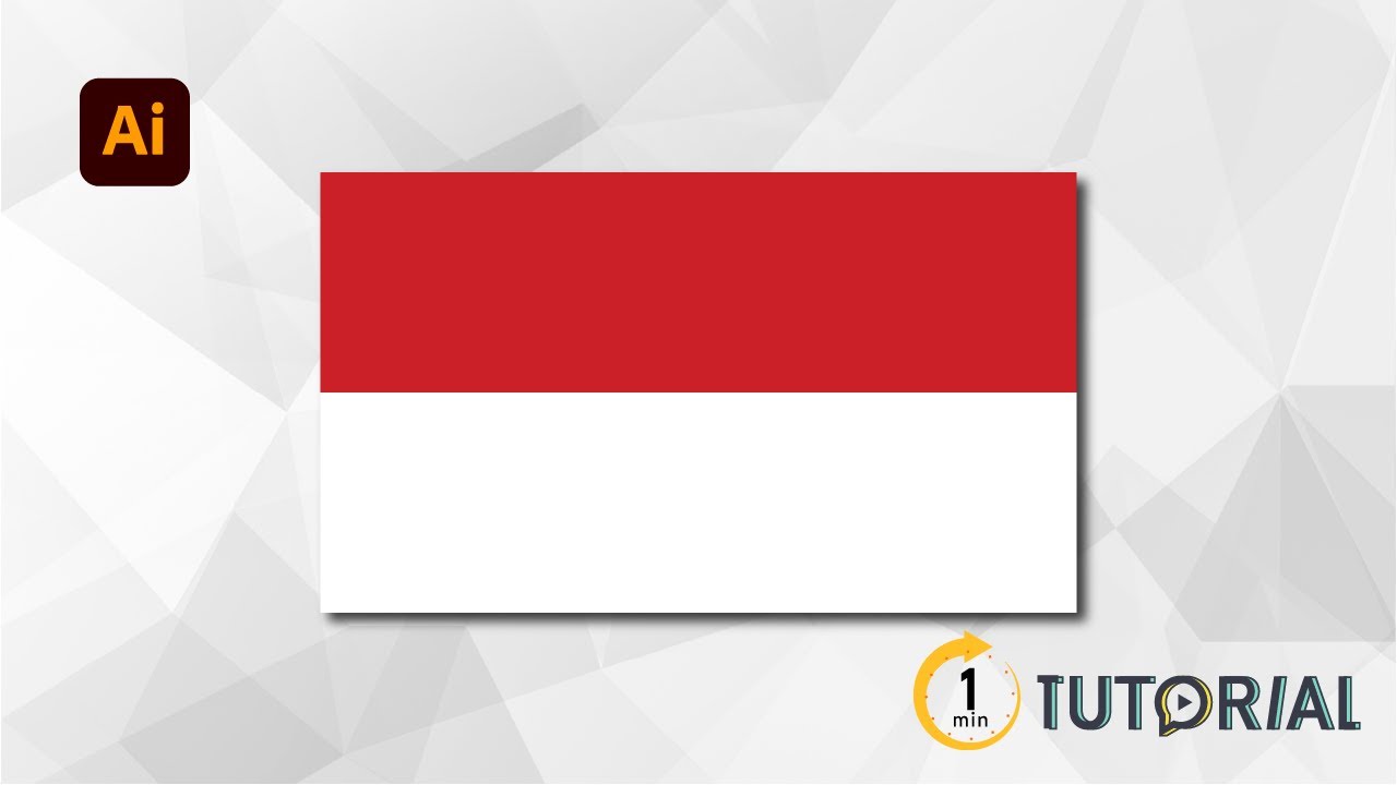 A quick tutorial on how to draw Indonesian flag | national flag of Indonesia drawing easy