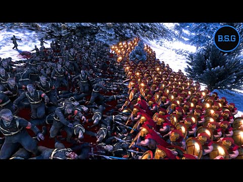 300 SPARTANS vs 3,000 Nazi Zombies in a Valley - Ultimate Epic Battle Simulator UEBS