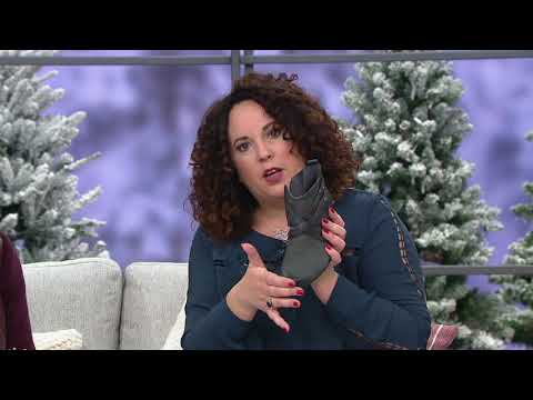 Earth Leather Multi-Strap Ankle Boots - Emerald on QVC