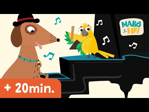 +20 MINUTOS DE MÚSICAS INFANTIS E BRINCADEIRAS MUSICAIS - vídeo infantil - Mabô e Fifi