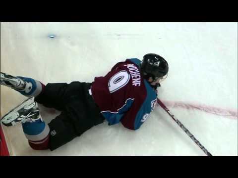Clarkson check  Duchene (Devils & Avalanche) NHL, November 30, 2011
