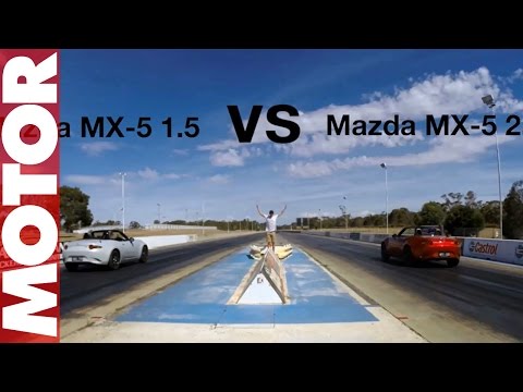 Mazda MX-5 drag race - 1.5 vs 2.0 | MOTOR
