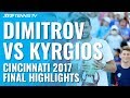 Highlights: Grigor Dimitrov v Nick Kyrgios | Cincinnati 2017 Final