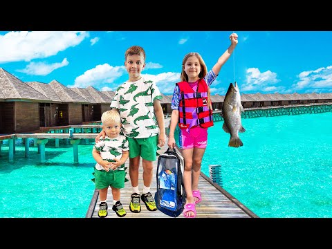 Roma and Diana - fun family trips with dad / Video compilation