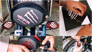 How to Make Honda CG 125 Black Back Light & Indicator | Easy DIY Bike Modification
