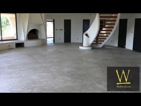 DECORATIVE CONCRETE OVERLAY OVER EXISTING CERAMIC TILE FLOOR