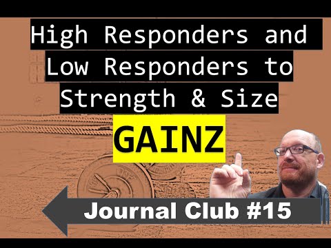 Journal Club 15: High Responders, Medium Responders & Low Responders to Training for GAINZ