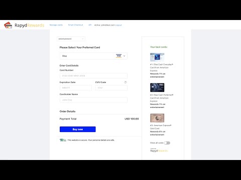 RapydRewards - A prototype card recommendation embed powered by Rapyd.