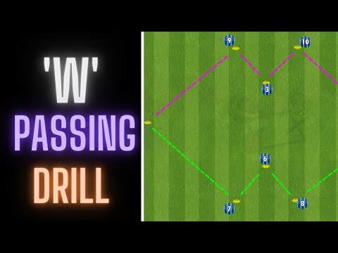 W Passing Drill | Continuous Passing & Combinations | Football/Soccer