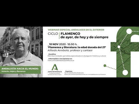 Ciclo Flamenco de ayer, de hoy y de siempre. Webinar 'Flamenco y literatura: la edad dorada del 27'