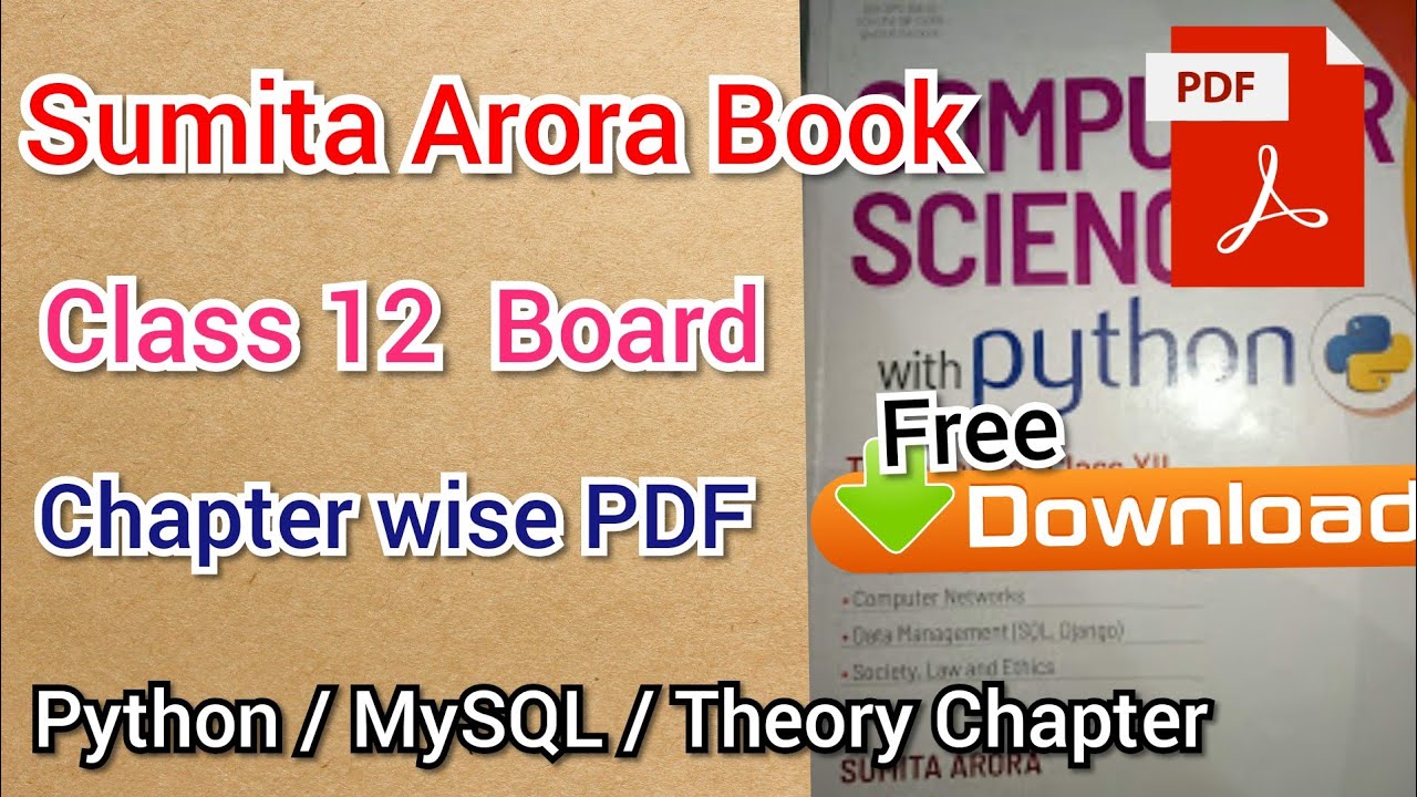 Sumita Arora Book PDF Dwonload || Class 12 || Download Sumita Arora with Python || Free Download