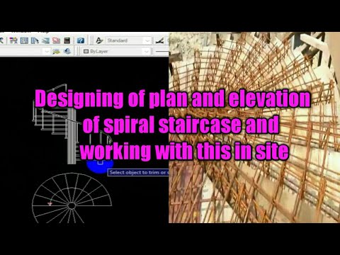 DESIGN OF PLAN AND ELEVATION OF SPIRAL STAIRCASE IN...