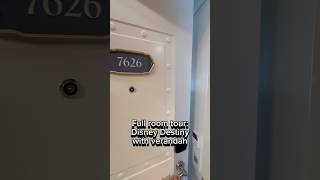 Disney Destiny room tour with verandah 🚢 #disneydestiny disneycruise #disneycruisetips