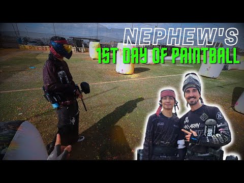 Nephew Plays Paintball For The 1st Time! | AZ Battlezone | DJI Osmo Nano POV