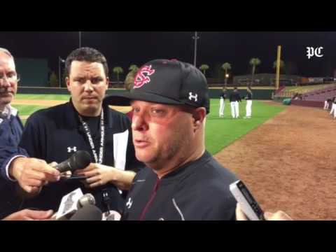 USC coach Chad Holbrook after victory over Citadel #Sports