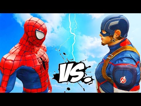 Spiderman vs Captain America - Epic Superheroes Battle Video