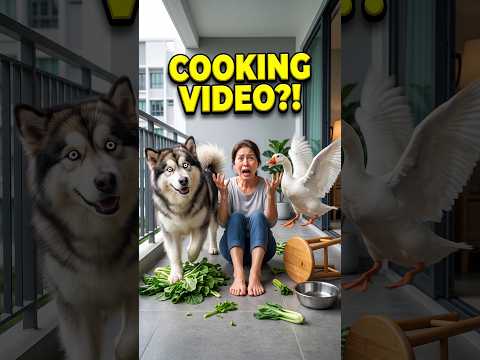 Cooking Fail: Dog vs Goose Chaos! #shorts