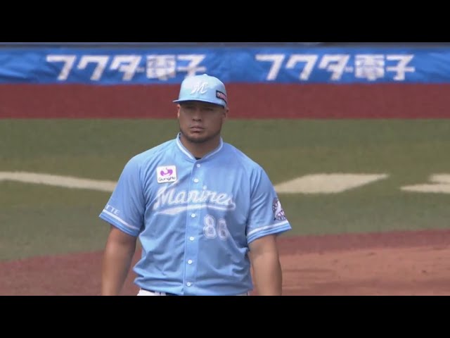 【1回表】マリーンズ・フローレスが1軍初登板でいきなり三振を奪う!! 2020/7/12 M-L