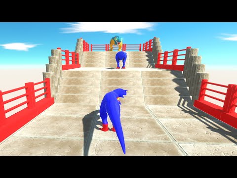 SUPER MAN BRACHIOSAURUS vs VENOM BRACHIOSAURUS Death Run - Animal Revolt Battle Simulator