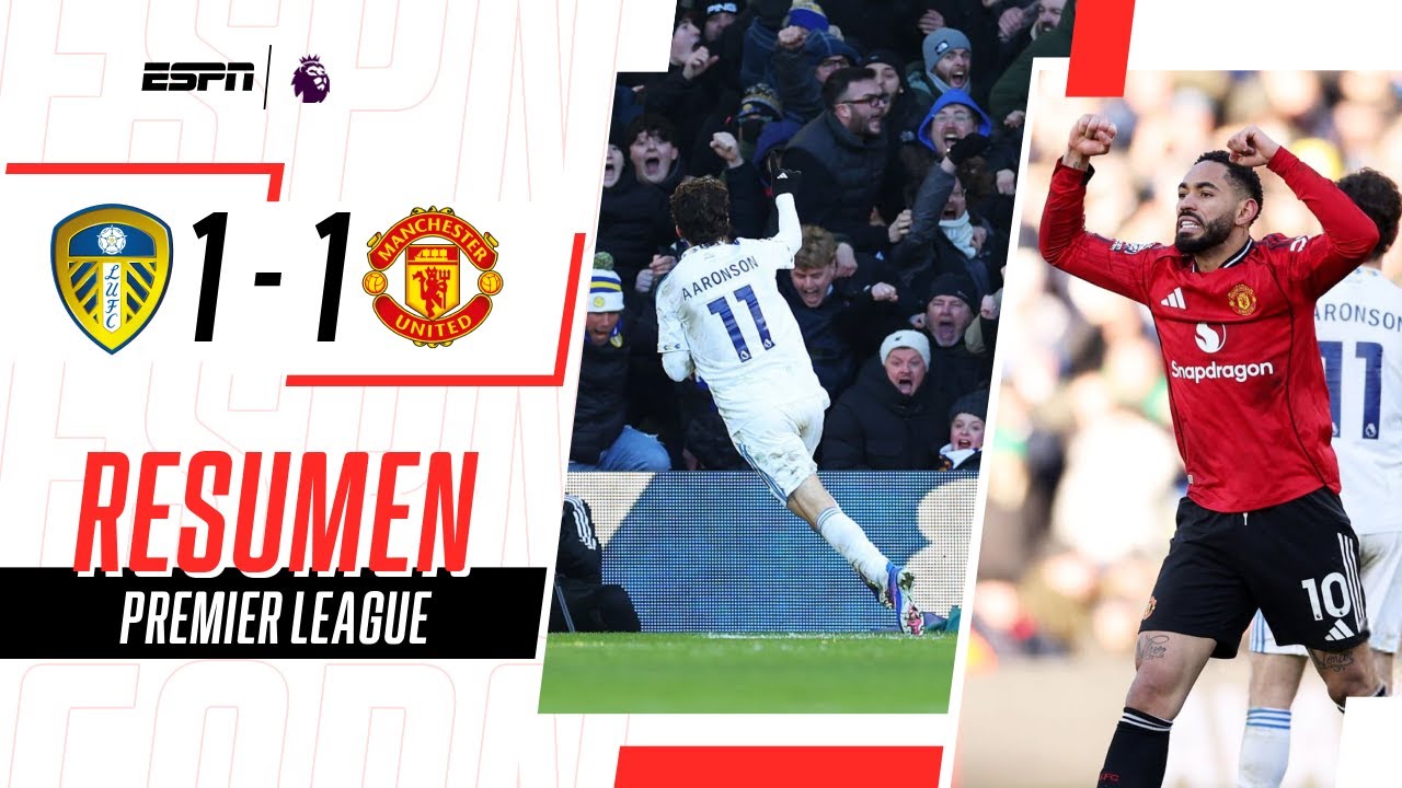EL UNITED SE DESPERTÓ, EMPATÓ RÁPIDO Y ESQUIVÓ EL PAPELÓN ANTE LEEDS | Leeds 1-1 M. United | RESUMEN