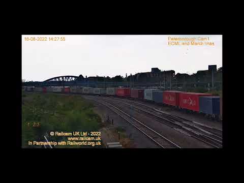 Freightliner class 66563 arriving, idling & departing Peterborough cams