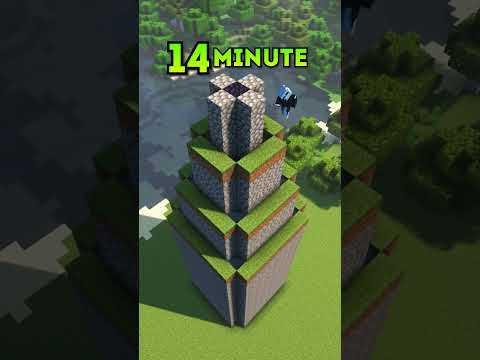 EPIC Minecraft Tower Transformation at JCube! 😮 #shorts