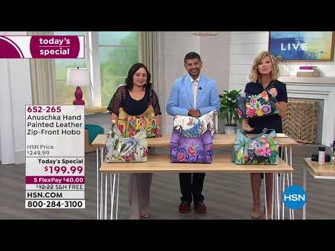 Anuschka HandPainted Leather ZipFront Hobo