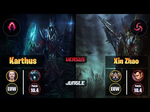 Jankos KARTHUS (Jungle) [Dark Harvest] VS XIN ZHAO - Challenger EUW Patch 10.4