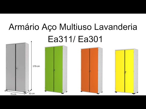 Armário Aço Multiuso Lavanderia Fechadura Ea311 #diy#montagem #armarios#passofundo #riograndedosul