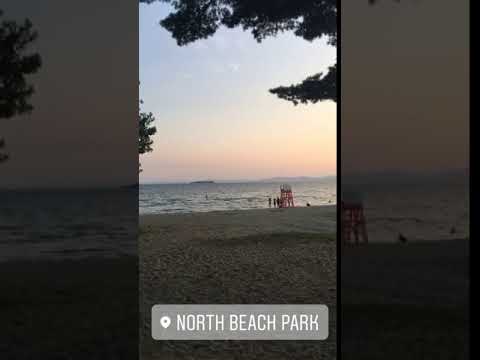 Video of the North Beach at sunset 