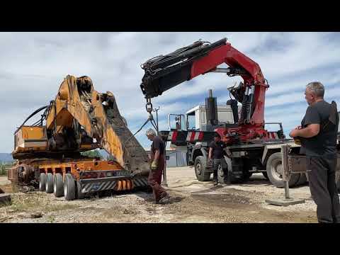 Old Liebherr 974 Excavator Loaded And Transported For Scrap - Fasoulas Heavy Transports