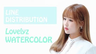 Lovelyz - 'Watercolor'/수채화 Line Distribution (Color Coded)